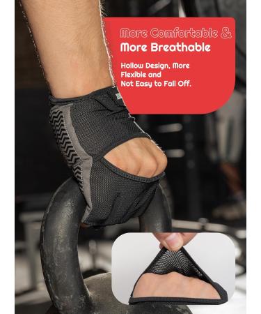 TRENDOUX Fitness Gloves for Men & Women - Non-Slip Gym Training Gloves for Strength Training & Bodybuilding - M Black - Buy Online on GoSupps.com