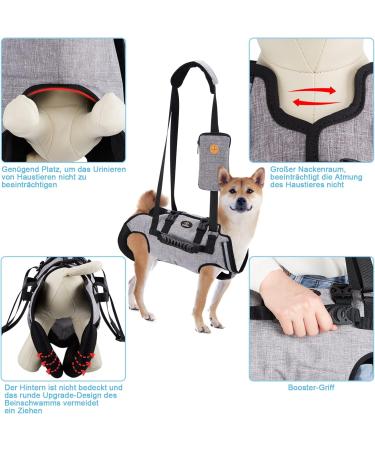 Ownpets Adjustable Waterproof Lifting Dishes for Large Dogs - XXL Carrying Aid with Shoulder Strap Soft & Durable - Buy Online on GoSupps.com