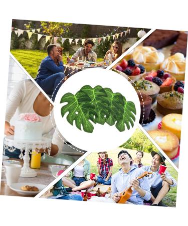 ULTECHNOVO 120 Pcs Monstera Decoration Luau Cupcake Decorations Palm Leaves Cake Holder Mini Paper Plant Decorations Leaves Decor Hat Green Decor Leaves Cake Decor Polyester Jungle Hawaii - Buy Online on GoSupps.com