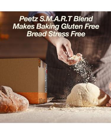 Peetz Gluten Free Flour S.M.A.R.T Blend One To One Baking Flour. 60% Whole Grains And Seeds. All Purpose Mix For Bread Pizza Pasta Cookies Cakes and Healthy Snacks. High Protein. Non-GMO. 10 kg - Buy Online on GoSupps.com