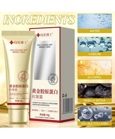 Znnhnn Gold Collagen Cream 50g Gold Collagen AntiWrinkle Cream Skin Firming Cream for Face Gold Collagen Korea Cream Extended Deep Hydration for Improved Firmness Gold 1 - Buy Online on GoSupps.com