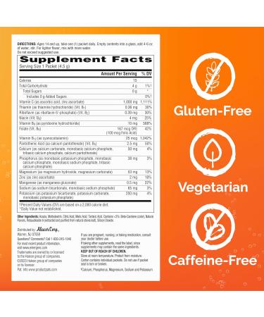 Emergen-C Zero Sugar 1000 mg Vitamin C Powder for Daily Immune Support Caffeine Free Vitamin C Supplements with Zinc and Manganese B Vitamins and Electrolytes Raspberry Lemonade Flavor - 36 Count Raspberry Lemonade 6.1 Ou  - Buy Online on GoSupps.com