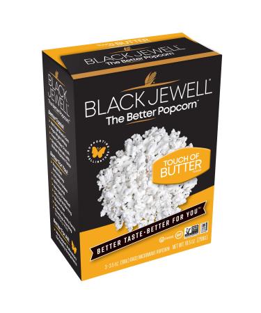 Black Jewell Gourmet Microwave Popcorn, Touch of Butter, 10.5 Ounces (Pack of 6)
