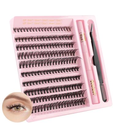 Poiuyoiu 30D & 40D Lash Extension Set - Mixed 8-16mm Cluster Lashes with Bond & Seal Glue | High-Quality 0.07 D Curl Fake Eyelashes - Buy Online on GoSupps.com
