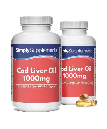 Cod Liver Oil 1000mg | Rich in Omega 3 Fatty Acids | 360 Capsules Up to Year Supply | Manufactured in The UK