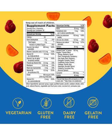 Alive! Men's Gummy Multi-Vitamin Supplement - 60 Gummies with Orchard Fruits/Garden Veggies Blend - Buy Online on GoSupps.com