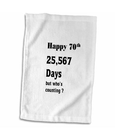 3D Rose Print of Funny 70th Birthday Or Anniversary TWL_203991_1 Towel  15 x 22