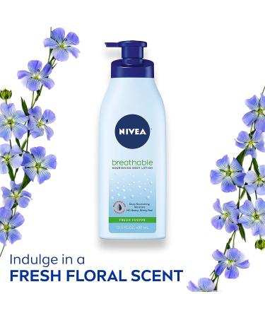 NIVEA Breathable Nourishing Body Lotion Fresh Fusion 13.5 oz - For Dry to Very Dry Skin, No Sticky Feel - Buy Online on GoSupps.com