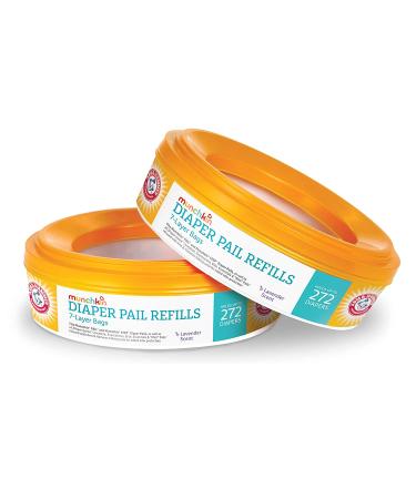 Munchkin Arm & Hammer Diaper Pail Refill Rings 544 Count - 2 Pack (272 Count Each) - Buy Online on GoSupps.com