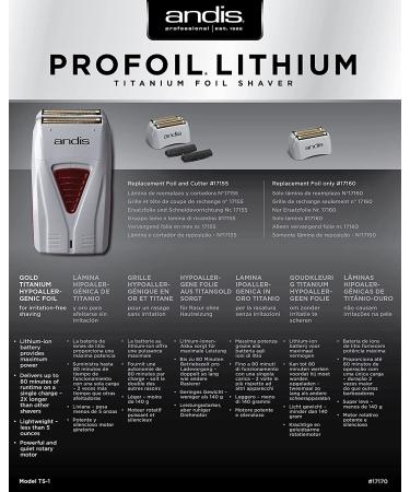 Andis 17150 Pro Foil Lithium Titanium Foil Shaver - Cord/Cordless - Gray - Buy Online on GoSupps.com