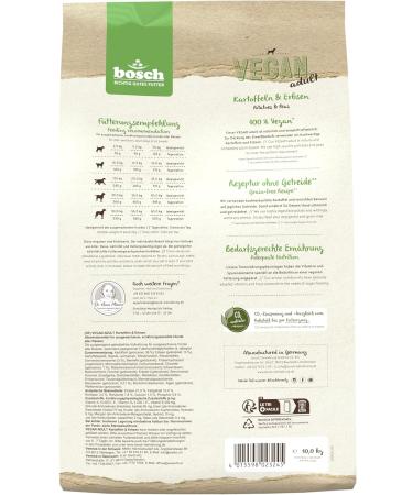 HPC Vegan Dry Food for Adult Dogs of All Breeds with Potatoes and Peas 1 x 10 kg - Buy Online on GoSupps.com