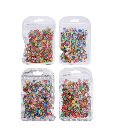 Healeved 8 Packs Nail Art Polymer Clay Nail Fruit Slices Fruit Nail Art Slice Appliques Embellishments DIY Fruit Nail Art Nail Art Craft Decor 3d Polymer Nail Slice Suite Manicure Resin 11X7cmx2pcs Colorfulx2pcs