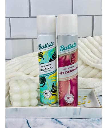 Batiste Dry Shampoo 2 Pack - Original and Cozy Cashmere Fragrance - 8.46 OZ Waterless Shampoo for Hair Texture and Oil Absorption - Buy Online on GoSupps.com