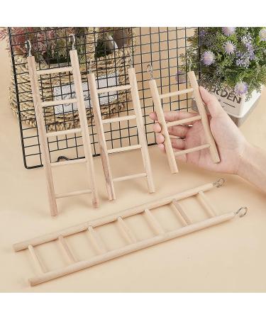 AHANDMAKER Bird Step Wood Ladder Natural Wood Bird Climbing Toys Birds Steps Climbing Bridge Wooden Ladder for Parrot Parakeet Cockatoo Lovebirds Budgie - Buy Online on GoSupps.com