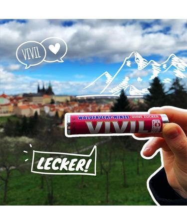 Vivil Roll Forest Fruit Mint - Sugar-Free & Vegan Fruity Pastilles - 3 Pack (3x28g) - Buy Online on GoSupps.com