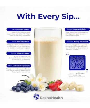 Superfood Whey Protein Vanilla | Organic High-Protein Blend with Superfoods & Probiotics | Immune & Muscle Support | Gluten & GMO Free | 15 Servings - Buy Online on GoSupps.com