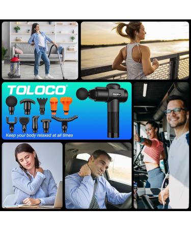 TOLOCO Upgrade Percussion Massage Gun â€“ Deep Tissue Handheld Massager for Athletes (Black) - Buy Online on GoSupps.com