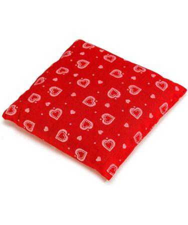 Spelt Pillow 12x12cm Hearts Red | Versatile Heat & Cold Grain Pillow for Comfort - Buy Online on GoSupps.com