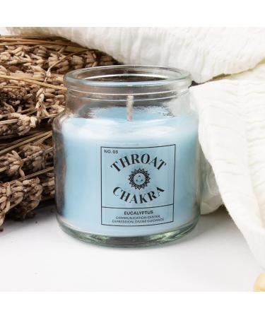 Shop MyGA Eucalyptus Chakra Candle - 100% Vegan Soy Wax & Essential Oils for Yoga Meditation & Relaxation - Eco-Friendly Aromatherapy - Buy Online on GoSupps.com