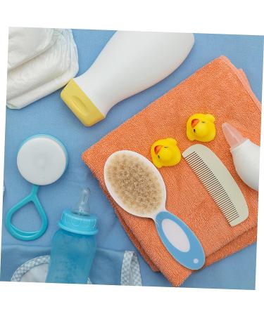 Toyvian 6 Pcs Baby Brush Set - Baby Bath Shower Head Shampoo & Hair Comb Set | Silicone Hair Scrubber & Wool Brush | Infant Hair Care Kit | Blue - 3pcs 14x5cm - Buy Online on GoSupps.com
