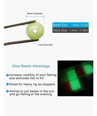 Facikono Fishing Beads Assorted Set - 1000pcs 5mm Round Glow Beads - Fishing Lure Tackle 10 Colors - Buy Online on GoSupps.com