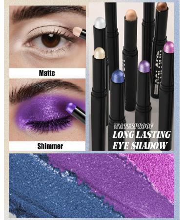 Crayon Fard a Paupiere Paillette Longue Dur e Imperm able Violet B ton Ombre a Paupiere Paillettes Smooth Texture Fards Paupi res Cr me Hight Pigment Facile Utiliser Maquillage Femme Yeux-23 23# Violet - Buy Online on GoSupps.com