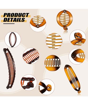 18-Piece Banana Hair Clips Set for Women & Girls - Classic Comb Designs - Ponytail Holder & Fishtail Clips - 6 Styles Available - Buy Online on GoSupps.com