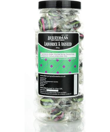 Original Liquorice & Aniseed Retro Boiled Sweets Gift Jar By Berrymans Sweet Shop - Classic Sweets Traditional Taste. - Buy Online on GoSupps.com