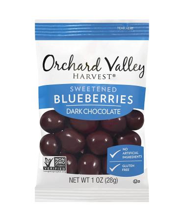 Orchard Valley Harvest Dark Chocolate Covered Blueberries - 1oz Bags (Pack of 15) | Gluten-Free, Non-GMO, No Artificial Ingredients - Buy Online on GoSupps.com