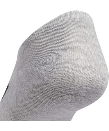 adidas Originals Men's Classic Trefoil Superlite No Show Socks (6-Pair) - Large Heather Grey/White/Black - Buy Online on GoSupps.com