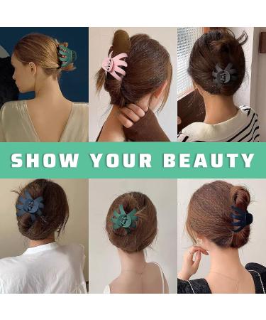 Large Hair Claw Clips for Women - 6 Pcs Octopus Clips for Thick Hair - Strong Hold Grip with Non-Slip Design - Hair Accessories for Ponytails and Updos - Buy Online on GoSupps.com
