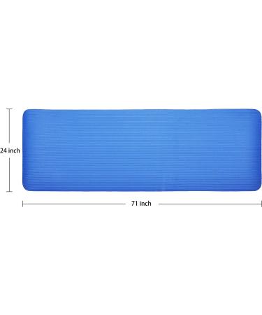 BalanceFrom 1-Inch Extra Thick High Density Yoga Mat - Blue | Anti-Tear, Exercise Mat with Carrying Strap - Buy Online on GoSupps.com