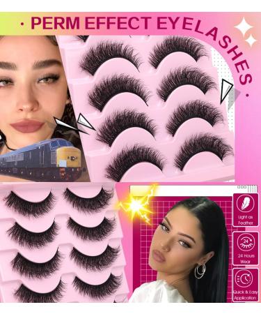 HeyAlice 5D Human Hair Look Cat Eyelashes - 100% Mink Lashes Natural Look False Eyelashes Fluffy 15mm Wispy Eye Lashes Pack - Buy Online on GoSupps.com