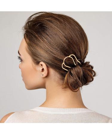6P 87 mm Hair Fork Clip Stick Hair Side Comb Hairpin Hair Bun Updo Hair Sticks Alloy 4 Prong Bun Hair Pins Clips Grips for Women Hair Styling Tool Accessories Gold Rose Gold and Silver - Buy Online on GoSupps.com