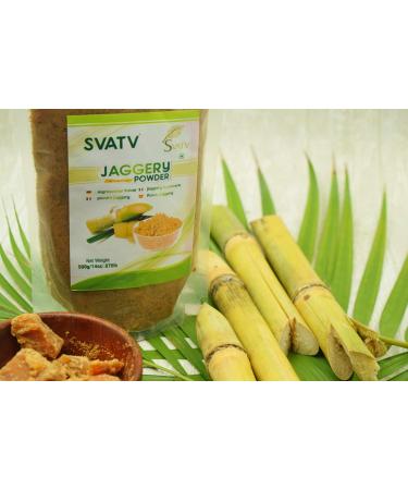 SVTAV Jaggery Powder Hand Crushed Gur Powder 500g - Natural Sweetener, Brown Sugar Substitute - No Preservatives, No Artificial Flavors - Buy Online on GoSupps.com