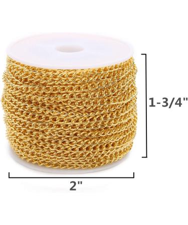 SWTOOL 60 Feet Metal Gold Link Chains for DIY Craft Jewelry Making - 2 Rolls x 10 Yards (Gold) - Buy Online on GoSupps.com