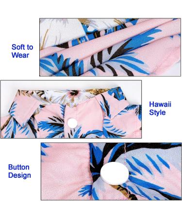 Topbuti 4-Piece Hawaiian Dog & Cat Shirt Set | Summer Beach Apparel for Extra Small Pets (Medium) - Buy Online on GoSupps.com