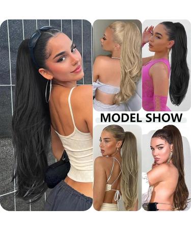 Ponytail Extension Drawstring Ponytail Extension 26 Inch Long Wave Pony Tails Hair Extensions for Women Synthetic Fake Ponytails Natural Looking Ponytail Hairpieces Ponytail Hairpiece for Women (Co 26inches 002 - Buy Online on GoSupps.com