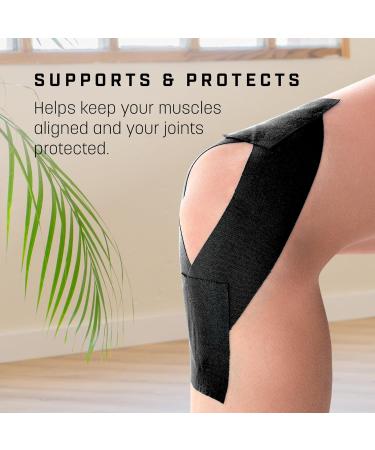 Kinesiology Tape 5m Roll - Sports K Tape for Knee/Muscle Support - Adhesive Uncut Sports & Physio Tape to Improve Blood Circulation Swelling Pain-Relief - Red - Buy Online on GoSupps.com