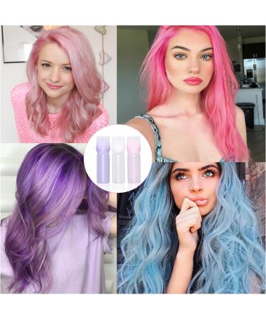 Kiperline 6-Piece Hair Oil Applicator Bottle Set | 120ml Root & Hair Dye Tools in White Purple Pink | Perfect for Precise Application - Buy Online on GoSupps.com