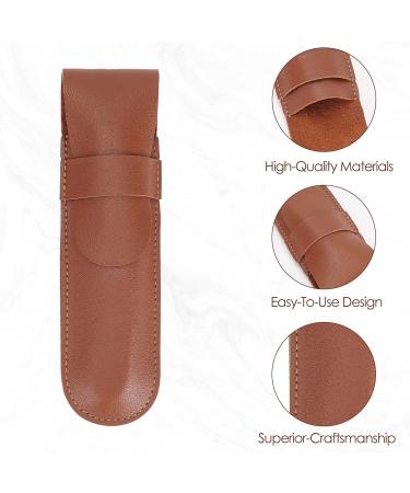 Buy Elegant Faux Leather Straight Razor Case - Travel Storage for Daily Use & Outdoor Camping - Brown - Buy Online on GoSupps.com