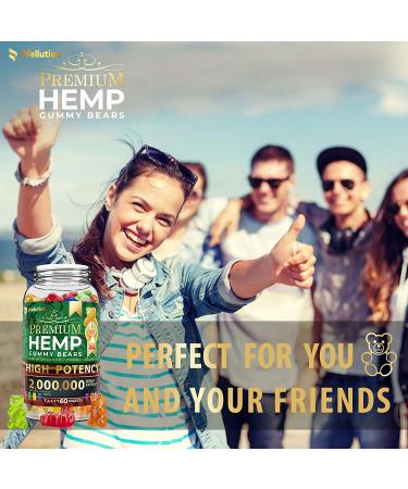 Wellution Hemp Gummies 2000000 XXL High Potency - Fruity Hemp Oil Gummy Bears - Buy Online on GoSupps.com