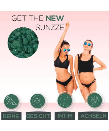 Sunts Wachsperlen Brazilian Waxing Film Wax - Hair Removal for Face Armpits Intimate & Legs | Chlorophyll Waxing Pearls (2x400g) - International Shipping Available - Buy Online on GoSupps.com