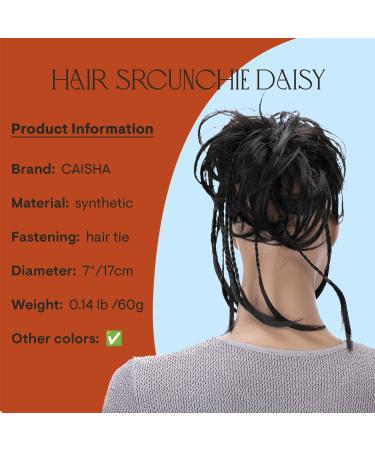 CAISHA XXL Hair Part Hair Tie - Daisy Dutt Updos with Braided Synthetic Fiber - Heat-Resistant Black Brown #3 - International Shipping Available - Buy Online on GoSupps.com