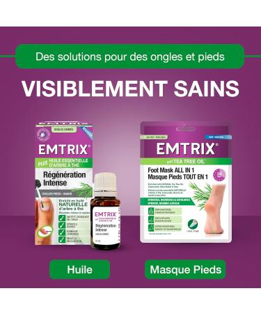 EMTRIX - All-in-One Foot Mask Exfoliating Moisturizing - Very Dry and Damaged Feet - Based on Natural Ingredients - Effective in 20 min - 1 Pair of Mask Socks - Buy Online on GoSupps.com