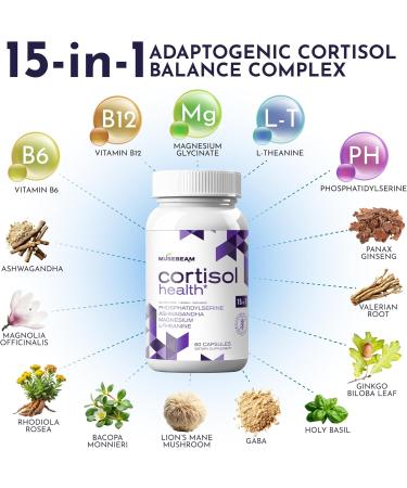 musebeam Cortisol Detox Supplement for Women Men - Control & Lowering Cortisol - Magnesium Ashwagandha High Cortisol Level Blocker Reducer - Balance Calm Stress Support Cleanse Adrenal Health - Buy Online on GoSupps.com