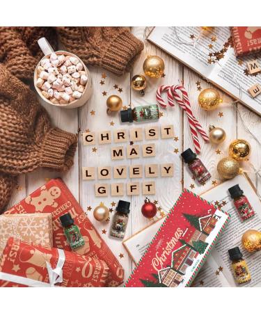 SALUBRITO Christmas Essential Oils Set Winter Holiday Fragrance Oil Gift Set for Diffuser Candle Soap Making Candy Cane Christmas Tree Christmas Pudding Apple Cinnamon Gingerbread Mistletoe - Buy Online on GoSupps.com