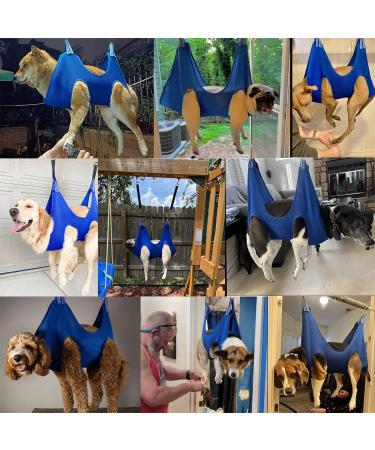 PEHAME Pet Grooming Hammock Pet Grooming Harness for Dogs&Cats Pet Grooming Sling Restraint Bag Pet Supplies Helper Pet Nail Clip Bag for Grooming Nail Cutting/Bathing/Ear/Eye/Dental Care (S ( Max Weight: 30lB ) Blue) S ( Max Weight: 30lB ) Blue - Buy Online on GoSupps.com