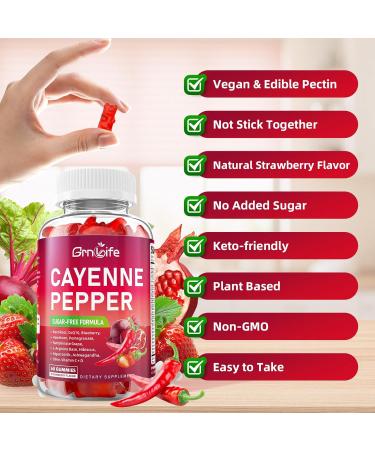2 Pack Cayenne Pepper Beet Root Gummies with Beetroot Garlic CoQ10 Hawthorn Berry Grape Seed Extract Olive Leaf Nattokinase Hibiscus Vitamin D Nitric Oxide Support Overall Wellness 120 Count - Buy Online on GoSupps.com