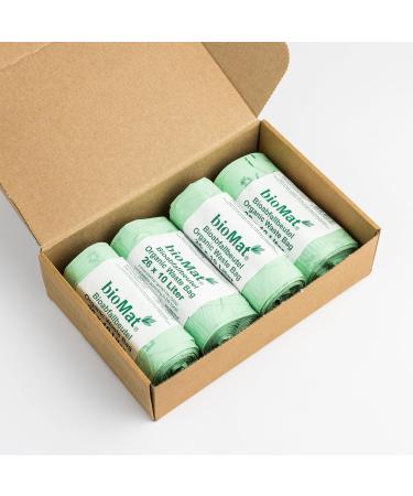 Biomat 10L Compostable Organic Waste Bags - 104 Premium Quality DIN+ Certified Climate Neutral Made in Germany (4 Packs) - Buy Online on GoSupps.com